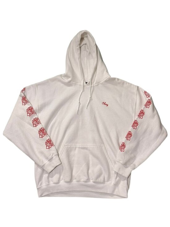 Obey Tops - Obey Mira Rosa White & Red Hoodie, US Women L